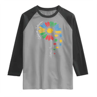 Autism Awareness Celebrate Differences Raglan Shirt Sunflower Puzzle Pieces