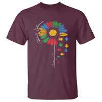 Autism Awareness Celebrate Differences T Shirt Sunflower Puzzle Pieces