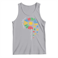 Autism Awareness Celebrate Differences Tank Top Sunflower Puzzle Pieces