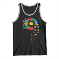 Autism Awareness Celebrate Differences Tank Top Sunflower Puzzle Pieces