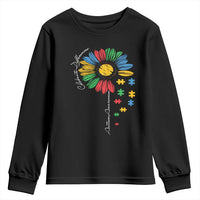 Autism Awareness Celebrate Differences Youth Sweatshirt Sunflower Puzzle Pieces