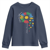 Autism Awareness Celebrate Differences Youth Sweatshirt Sunflower Puzzle Pieces