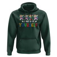 Funny Autism Awareness Dare To Be Yourself Hoodie Dabbing Unicorn