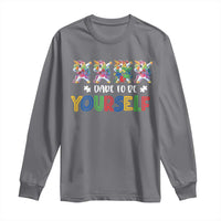 Funny Autism Awareness Dare To Be Yourself Long Sleeve Shirt Dabbing Unicorn