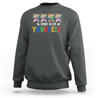 Funny Autism Awareness Dare To Be Yourself Sweatshirt Dabbing Unicorn