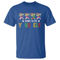 Funny Autism Awareness Dare To Be Yourself T Shirt Dabbing Unicorn