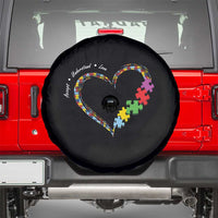 Autism Awareness Accept Understand Love Spare Tire Cover Love Heart Puzzle Pieces