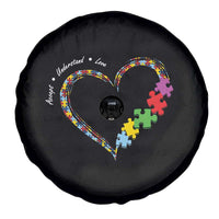 Autism Awareness Accept Understand Love Spare Tire Cover Love Heart Puzzle Pieces