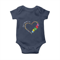 Autism Awareness Accept Understand Love Baby Onesie Love Heart Puzzle Pieces