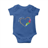 Autism Awareness Accept Understand Love Baby Onesie Love Heart Puzzle Pieces