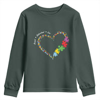 Autism Awareness Accept Understand Love Youth Sweatshirt Love Heart Puzzle Pieces