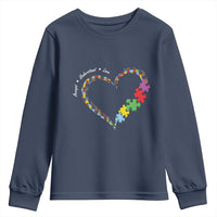 Autism Awareness Accept Understand Love Youth Sweatshirt Love Heart Puzzle Pieces