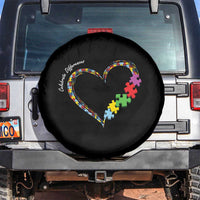 Autism Awareness Celebrate Differences Spare Tire Cover Love Heart Puzzle Pieces