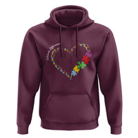 Autism Awareness Celebrate Differences Hoodie Love Heart Puzzle Pieces