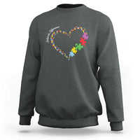 Autism Awareness Celebrate Differences Sweatshirt Love Heart Puzzle Pieces