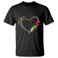 Autism Awareness Celebrate Differences T Shirt Love Heart Puzzle Pieces