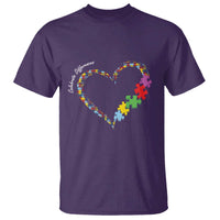 Autism Awareness Celebrate Differences T Shirt Love Heart Puzzle Pieces