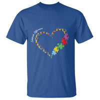 Autism Awareness Celebrate Differences T Shirt Love Heart Puzzle Pieces
