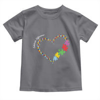 Autism Awareness Celebrate Differences Toddler T Shirt Love Heart Puzzle Pieces