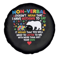 Autism Awareness Spare Tire Cover Non Verbal Doesn't Mean That I Have Nothing To Say Puzzle Bear