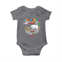 Autism Awareness Baby Onesie Non Verbal Doesn't Mean That I Have Nothing To Say Puzzle Bear