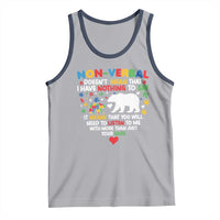 Autism Awareness Tank Top Non Verbal Doesn't Mean That I Have Nothing To Say Puzzle Bear