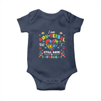 I Am Non Verbal But I Still Have A Voice Autism Awareness Baby Onesie Heart Puzzle