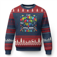 I Am Non Verbal But I Still Have A Voice Autism Awareness Ugly Christmas Sweater Heart Puzzle