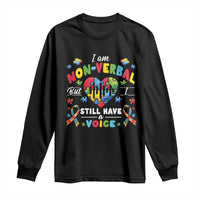 I Am Non Verbal But I Still Have A Voice Autism Awareness Long Sleeve Shirt Heart Puzzle
