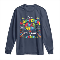 I Am Non Verbal But I Still Have A Voice Autism Awareness Long Sleeve Shirt Heart Puzzle