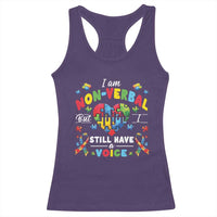 I Am Non Verbal But I Still Have A Voice Autism Awareness Racerback Tank Top Heart Puzzle