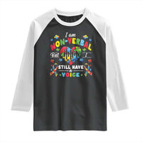 I Am Non Verbal But I Still Have A Voice Autism Awareness Raglan Shirt Heart Puzzle