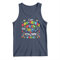 I Am Non Verbal But I Still Have A Voice Autism Awareness Tank Top Heart Puzzle