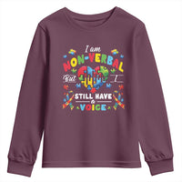 I Am Non Verbal But I Still Have A Voice Autism Awareness Youth Sweatshirt Heart Puzzle