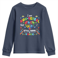 I Am Non Verbal But I Still Have A Voice Autism Awareness Youth Sweatshirt Heart Puzzle