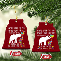 Autism Awareness Mom Ceramic Ornament I Will Speak Fight Advocate For You So That You Can Do It For Yourself