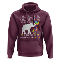 Autism Awareness Mom Hoodie I Will Speak Fight Advocate For You So That You Can Do It For Yourself