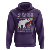 Autism Awareness Mom Hoodie I Will Speak Fight Advocate For You So That You Can Do It For Yourself