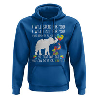 Autism Awareness Mom Hoodie I Will Speak Fight Advocate For You So That You Can Do It For Yourself