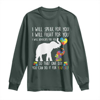 Autism Awareness Mom Long Sleeve Shirt I Will Speak Fight Advocate For You So That You Can Do It For Yourself