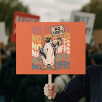Funny Resist Penguins Protest Sign No Tariffs On Penguin - Wonder Print Shop