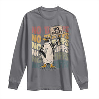 Funny Resist Penguins Long Sleeve Shirt No Tariffs On Penguin