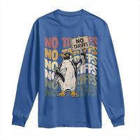 Funny Resist Penguins Long Sleeve Shirt No Tariffs On Penguin