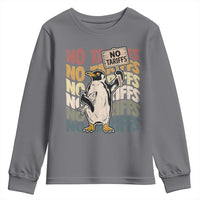 Funny Resist Penguins Youth Sweatshirt No Tariffs On Penguin