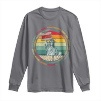Funny Hands Off Long Sleeve Shirt Resist Vintage Statue Of Liberty