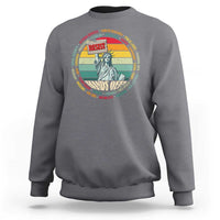 Funny Hands Off Sweatshirt Resist Vintage Statue Of Liberty