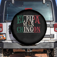 Funny El Papa Mas Chingon Spare Tire Cover Best Mexican Dad Father's Day Mexican Flag