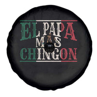 Funny El Papa Mas Chingon Spare Tire Cover Best Mexican Dad Father's Day Mexican Flag