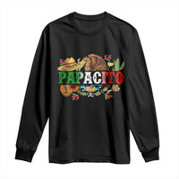 Funny Mexican Dad Papacito Long Sleeve Shirt Cinco De Mayo Golden Eagle Sombrero