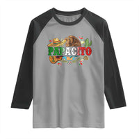 Funny Mexican Dad Papacito Raglan Shirt Cinco De Mayo Golden Eagle Sombrero